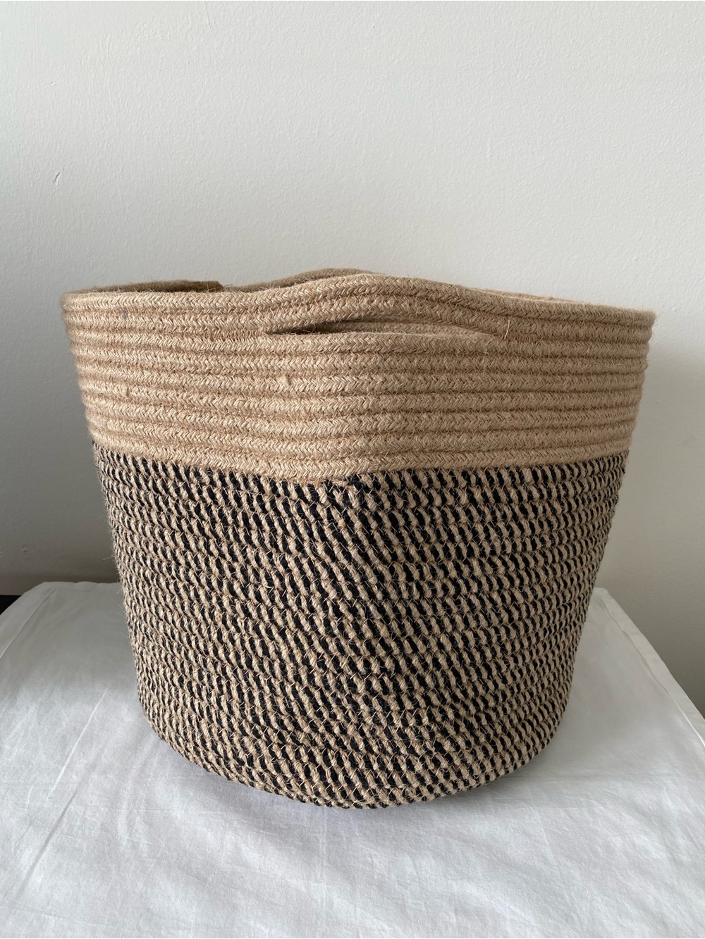 Mintwood  Design Jute Basket 11x11”